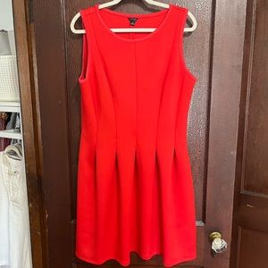 Size 14 Ann Taylor red fit and flare dress
